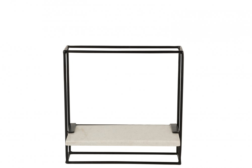 Étagère murale design PEVA métal noir 1 étagère largeur 35 cm